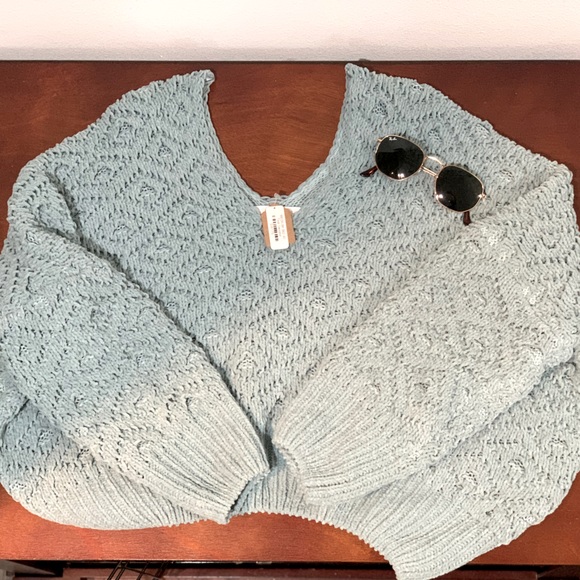 Teal Slouchy Sweater NWT - Picture 3 of 4